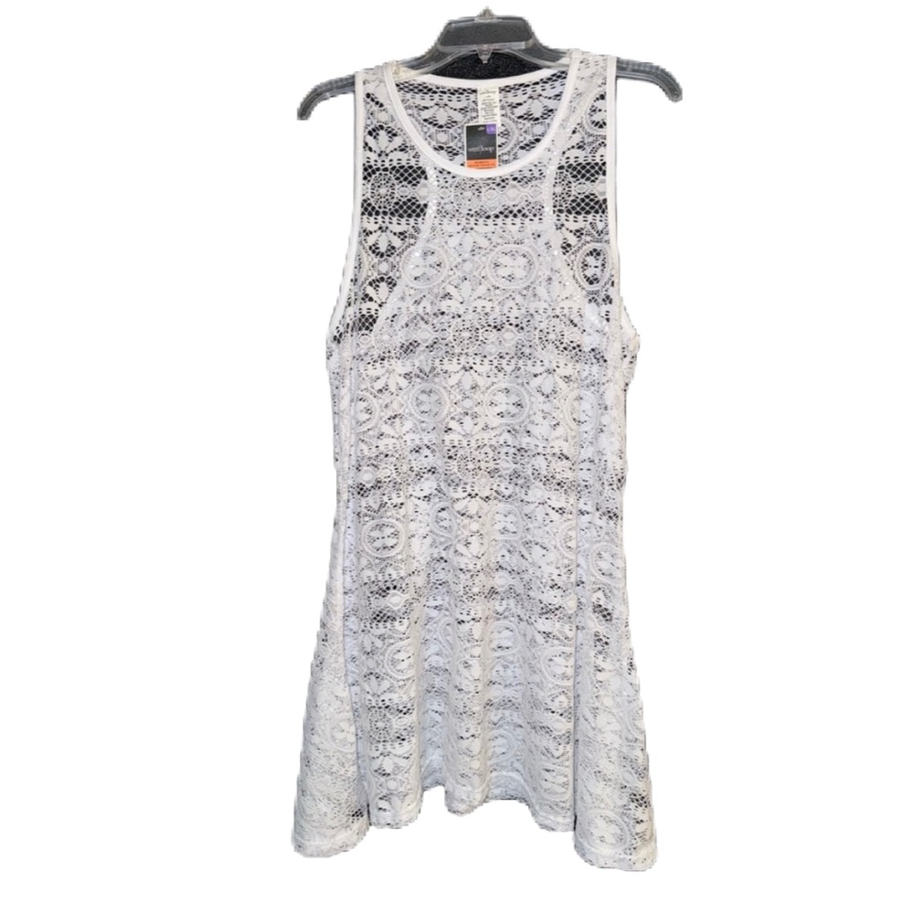 NWT West Loop White Lace Swim Coverup Size L/XL